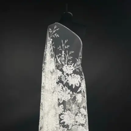 Graceful Tulle with Intricate Embroidery